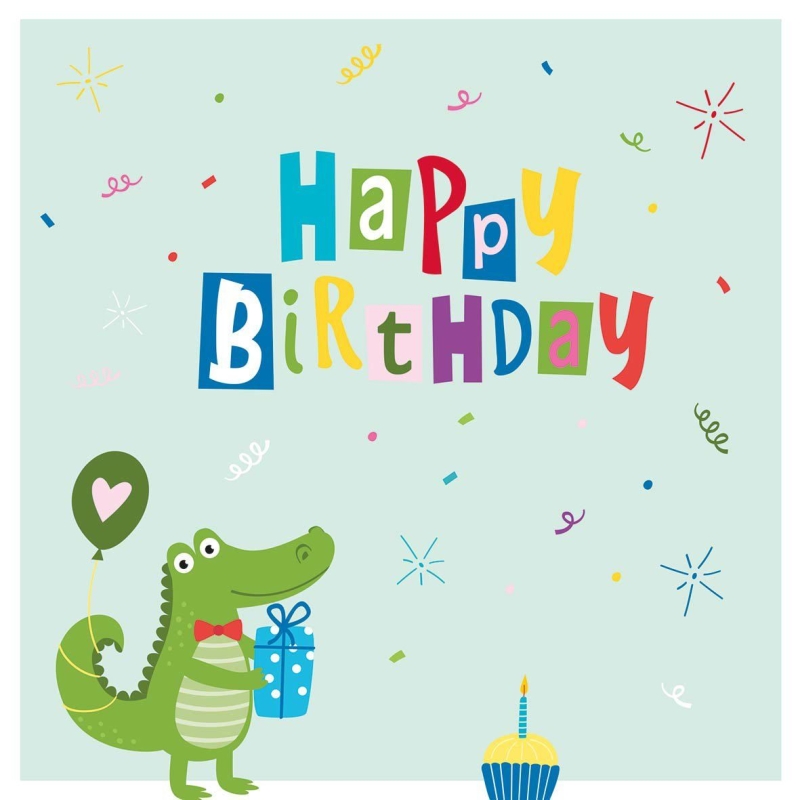 PPD Lunch servetten - Croco Birthday