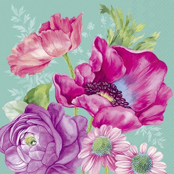 IHR - Lunch servetten - Joleen Turquoise IHR - Lunch servetten - Joleen Turquoise