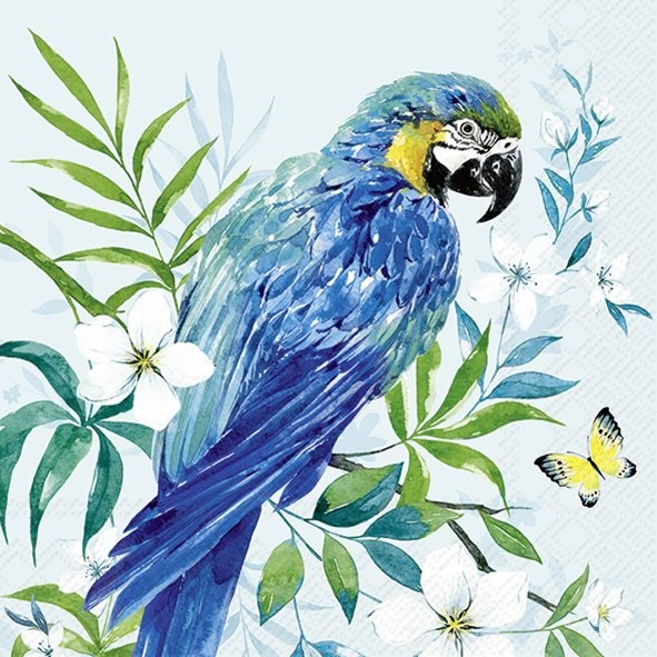 IHR Lunch servetten - Parrot Light Blue