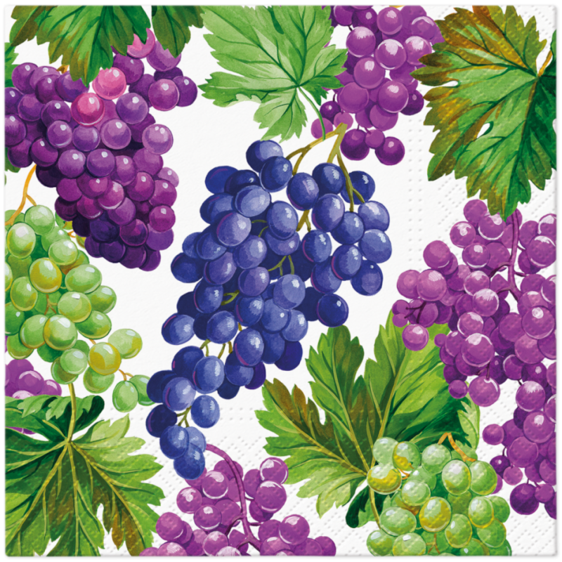 PAW Lunch servetten - Natural Grapes