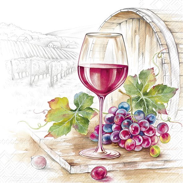 IHR - Lunch servetten - Vin Rouge