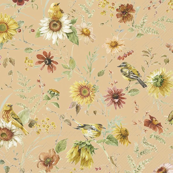 IHR - Lunch servetten - Late Summer Beauties Apricot