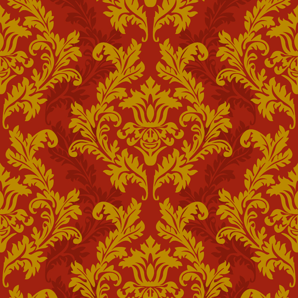 Maki - Lunch servetten - Red & gold Wallpaper