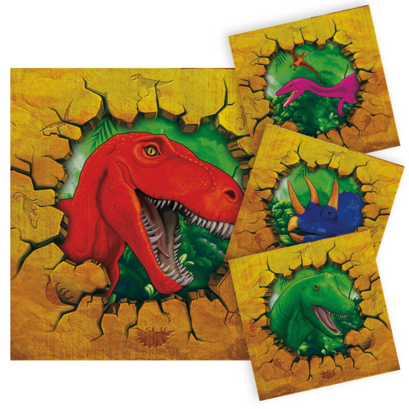Folat - Cocktail servetten - Dinosaurus Folat - Cocktail servetten - Dinosaurus