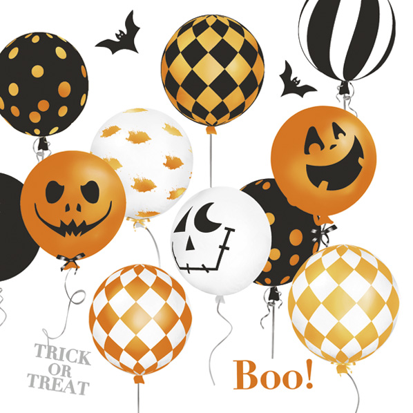 Daisy Lunch servetten - Scary Halloween balloons