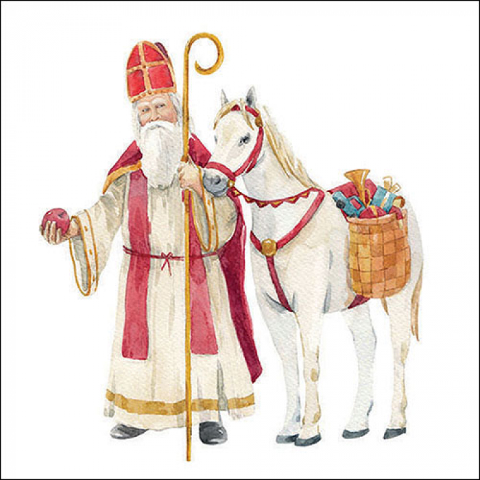 Lunch servetten - St. Nicholas and horse