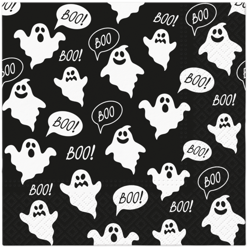 PAW Lunch servetten - Boo Black