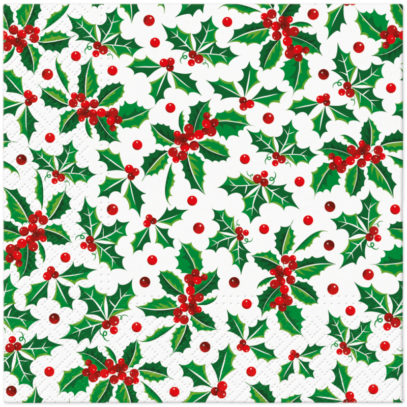 PAW - Lunch servetten - Holly Pattern