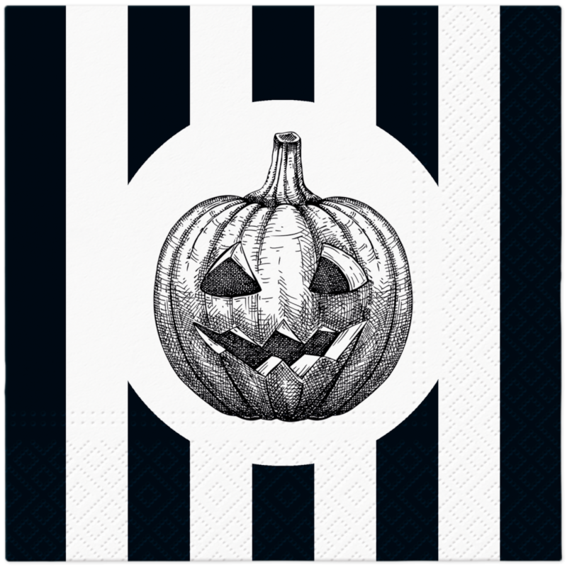 PAW Lunch servetten - Striped pumpkin