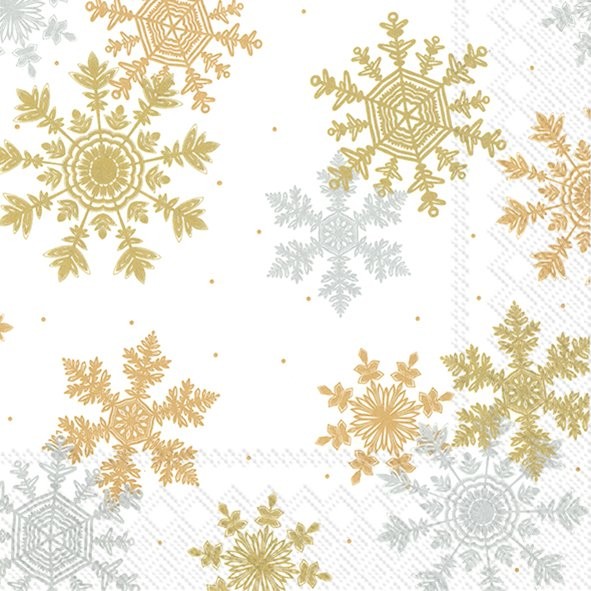 IHR - Lunch servetten - Crystal Clear - White silver IHR - Lunch servetten - Crystal Clear - White silver