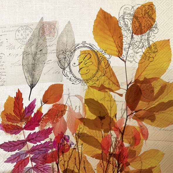 IHR - Lunch servetten - Autumn memories cream
