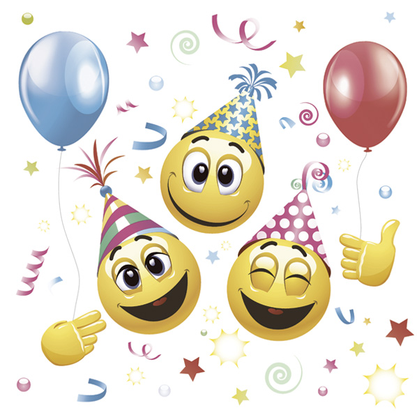 Daisy - Lunch servetten - Smile icons and balloons