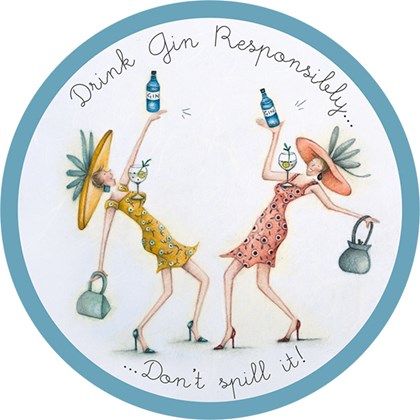 Ronde onderzetter - Drink Gin Responsibly