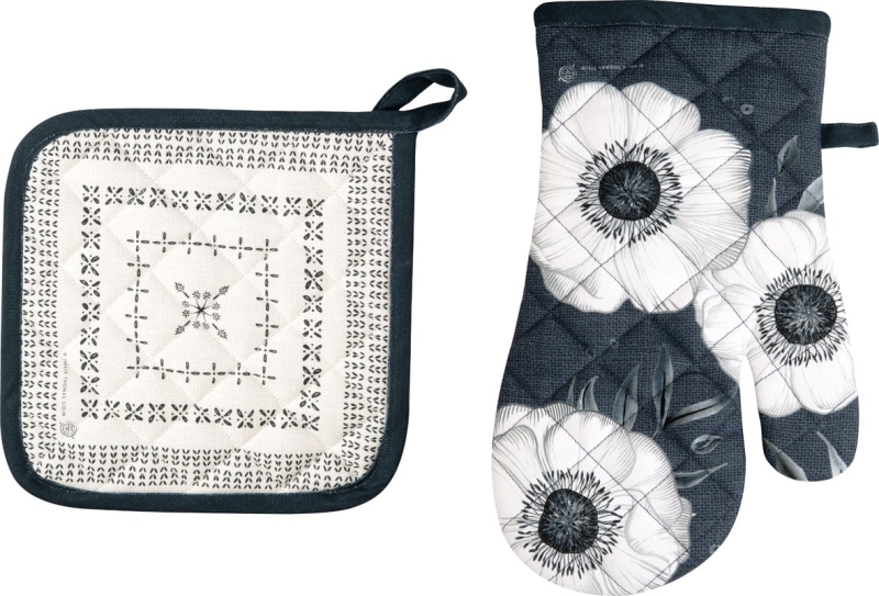 IHR - Set pannenlap en ovenwant - Holly flower