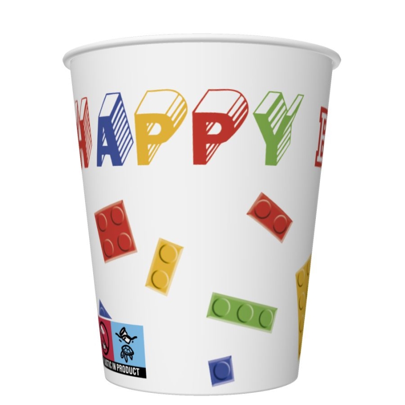 Daisy - Papieren bekers - Building Blocks Birthday Daisy - Papieren bekers - Building Blocks Birthday