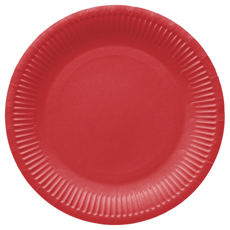 PAW - Papieren bordjes - 23 cm - Red