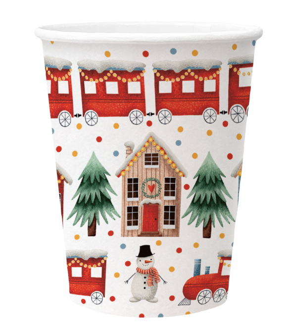 PAW - Papieren bekers - Cozy Christmas Town
