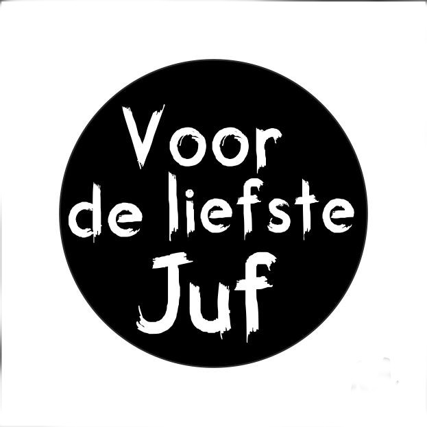 12 Stickers - Zwart Wit - Liefste Juf / Schooljaar