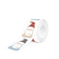 10 Kerst Stickers Duo - Crazy Santa Gold