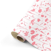 Cadeaupapier 50x300 cm breed - Goud - Wit - Roze (Neon) - Sow & Grow