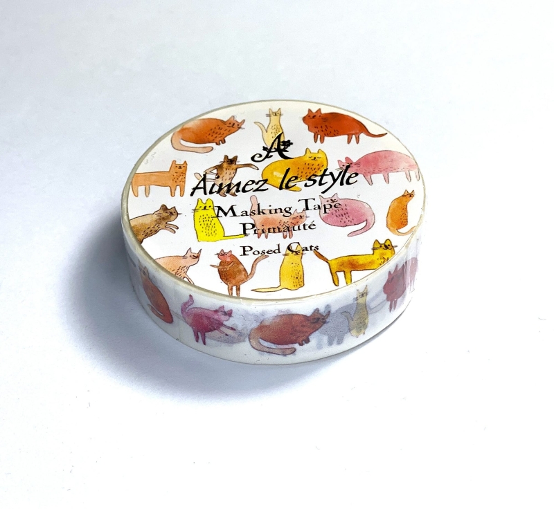 Washi tape - Posed Cat - 15mm