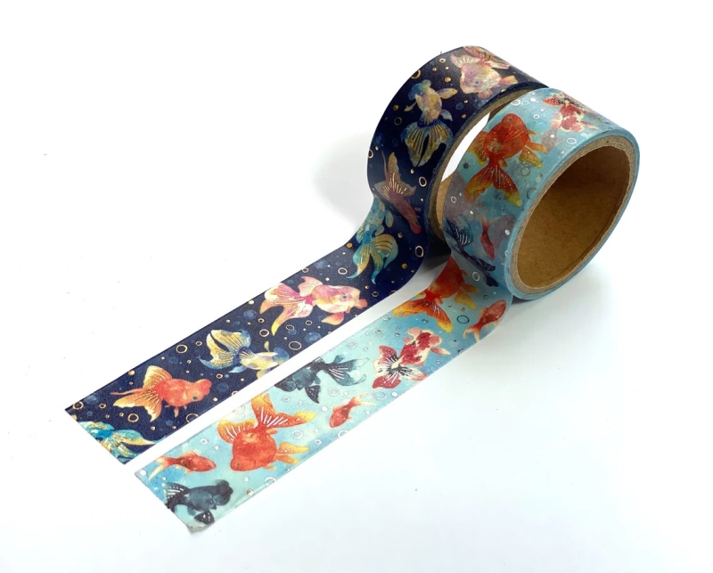 2 rollen Washi tape 15mm - Goudvissen 2 rollen Washi tape 15mm - Goudvissen
