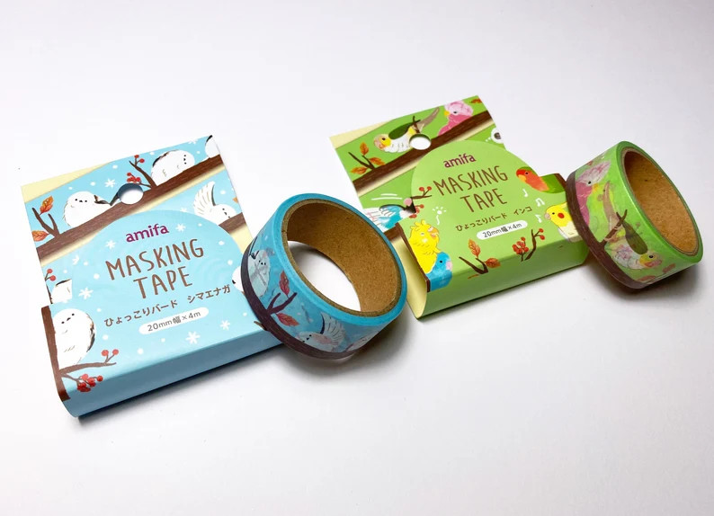 2 rollen Washi tape 20mm - vogels 2 rollen Washi tape 20mm - vogels