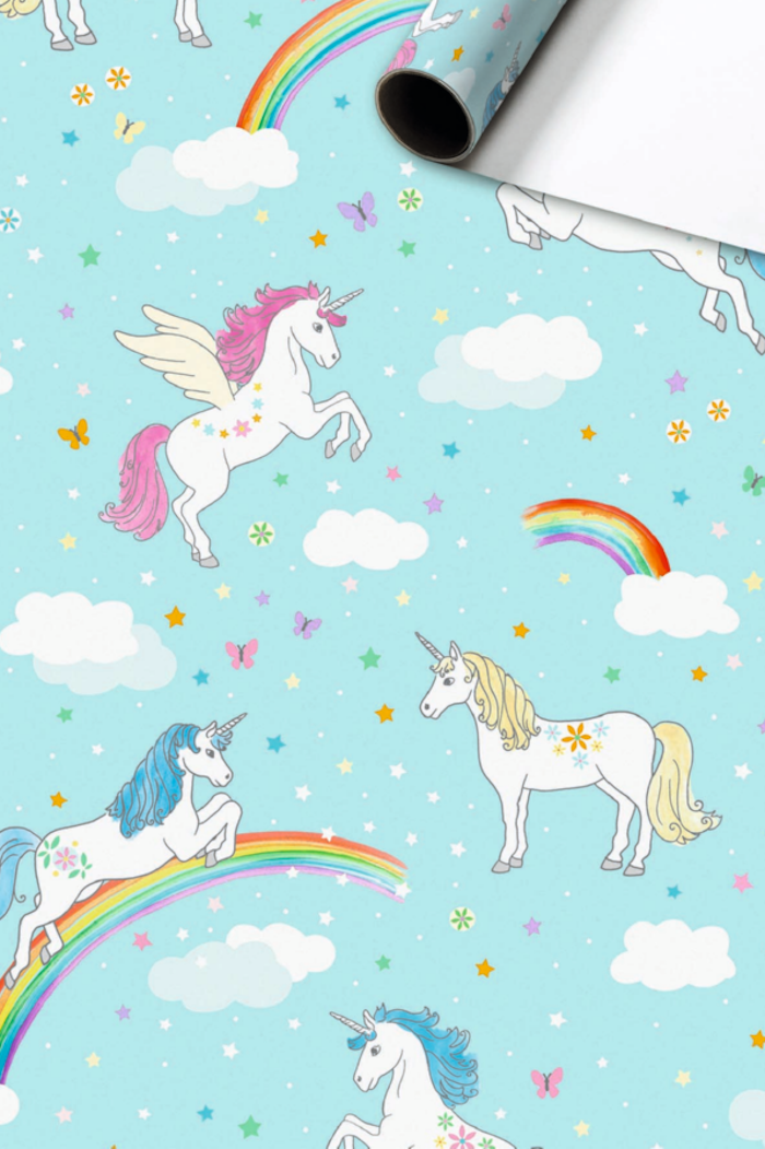 Cadeaupapier 70x200 cm - Melody - Eenhoorn Regenbogen