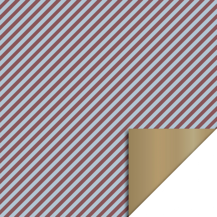 House Of Products Cadeaupapier 70cm - Duo Stripe Blue/Beet Red-Gold House Of Products Cadeaupapier 70cm - Duo Stripe Blue/Beet Red-Gold
