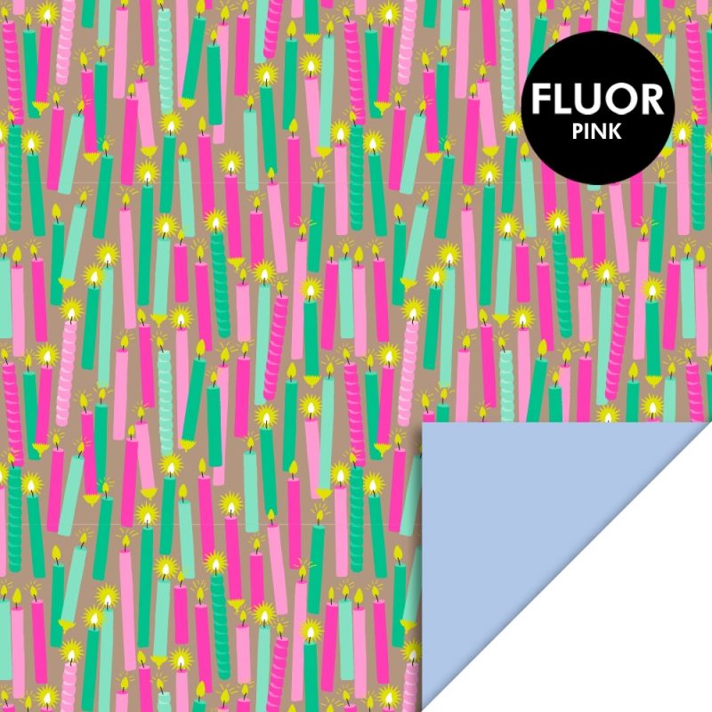 House Of Products Cadeaupapier 70cm - Candles Taupe - Blue