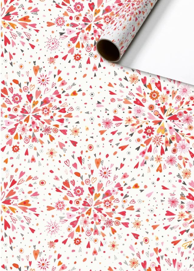 Cadeaupapier 70x150 cm - Harten