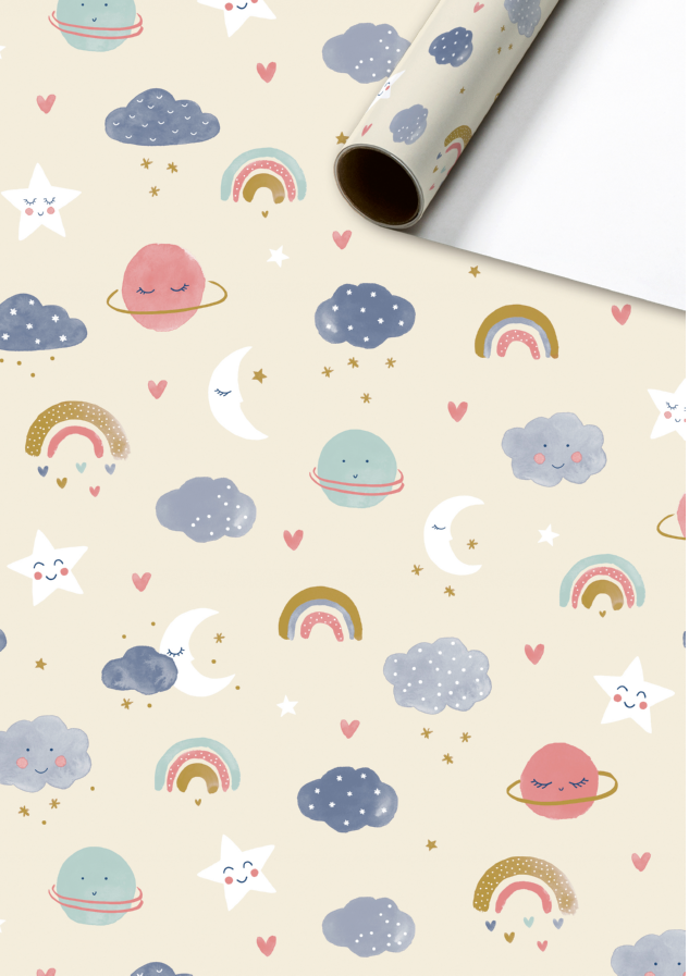 Stewo - Cadeaupapier 70 cm - Geboorte