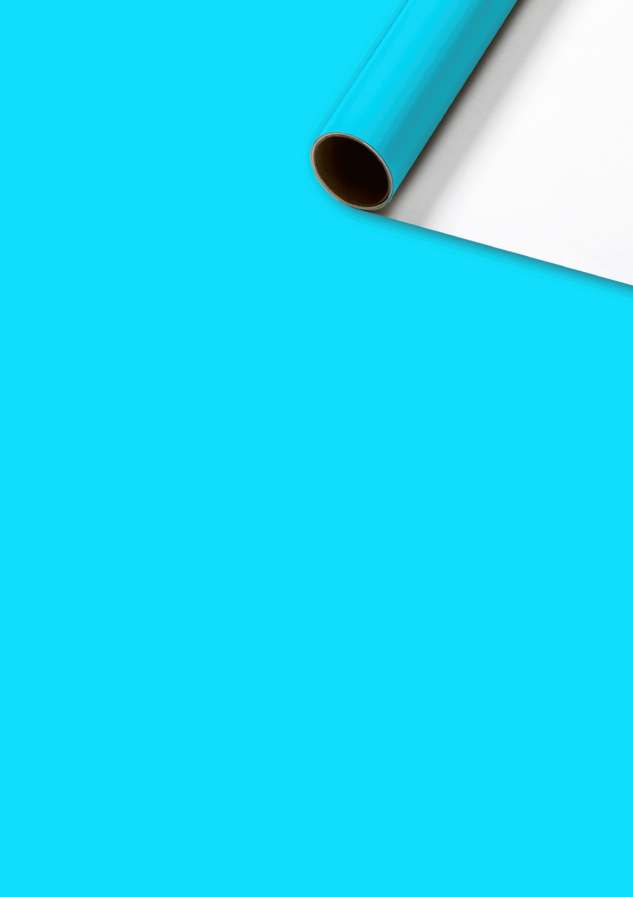2 rollen Cadeaupapier - Uni - Blauw - 70 cmx2m