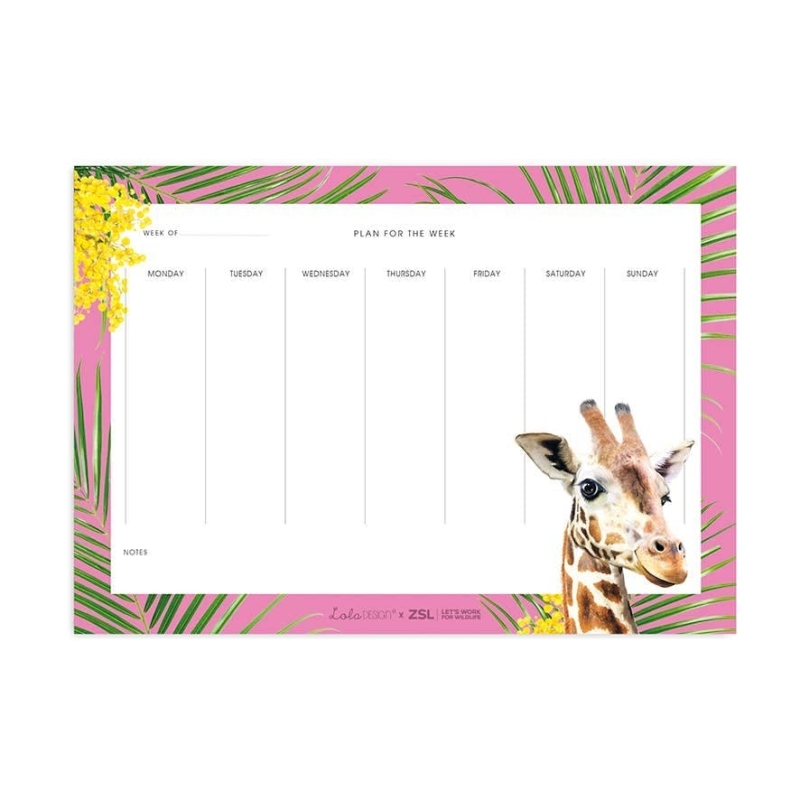 Weekplanner A4 -  Giraf
