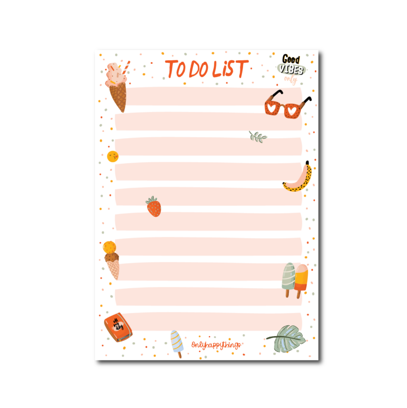 Only happy things - A6 Notitieblok - Zomer