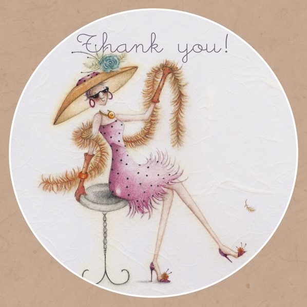 Berni Parker Set van 8 wenskaarten - Thank you