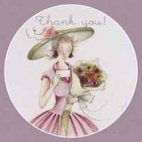 Berni Parker Set van 8 wenskaarten - Thank you