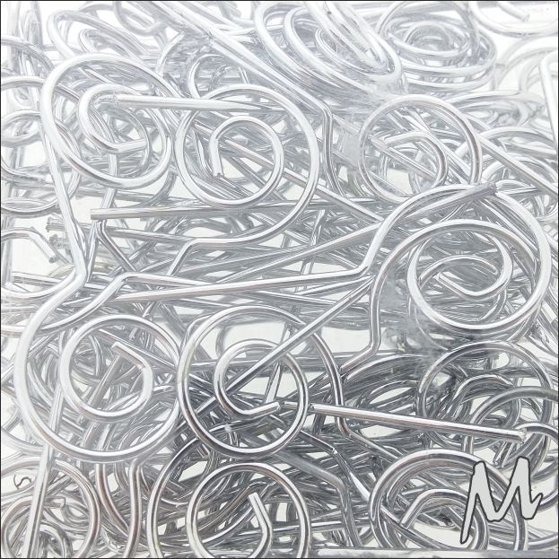 10 Gelukspoppetjes - Sinterklaas staf - Zilver