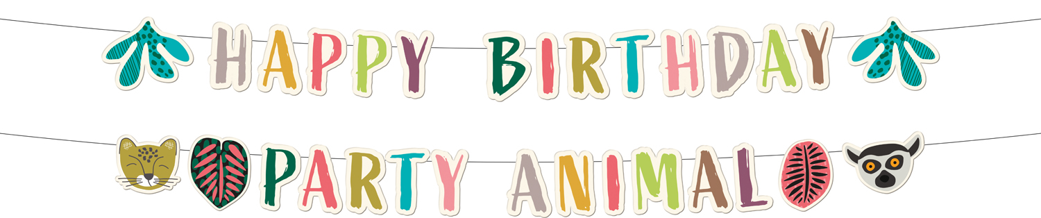 Folat - Letterslingers - Zoo Party - 2 stuks Folat - Letterslingers - Zoo Party - 2 stuks