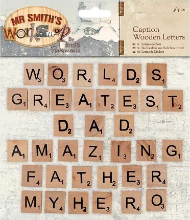 Docrafts - Mr Smith's Workshop - Caption Wooden Letters