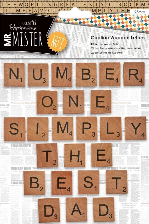 Docrafts - Mr Mister Caption Wooden Letters