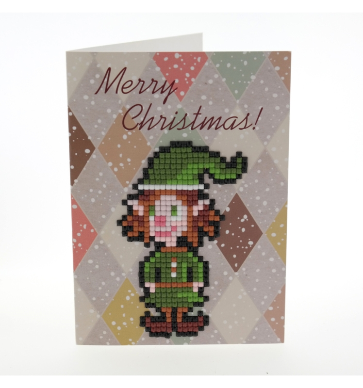 Diamond painting - Wenskaart - Kerst elf