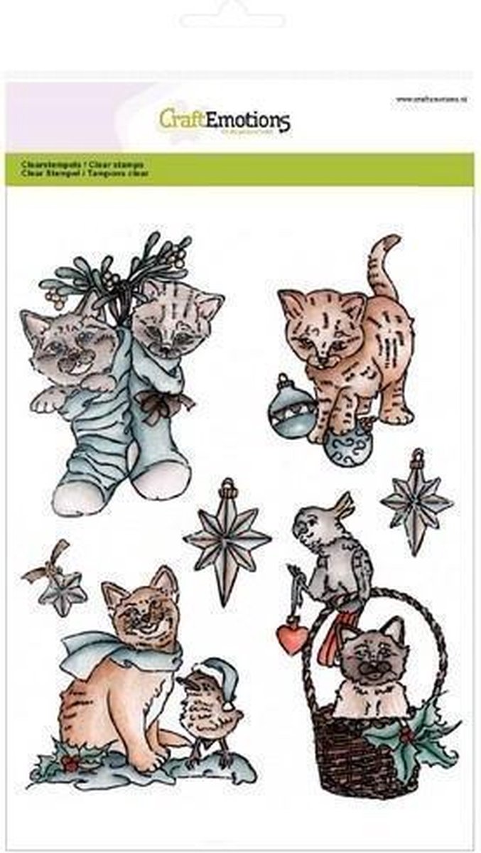 Clearstamp - CraftEmotions - Christmas pets 2