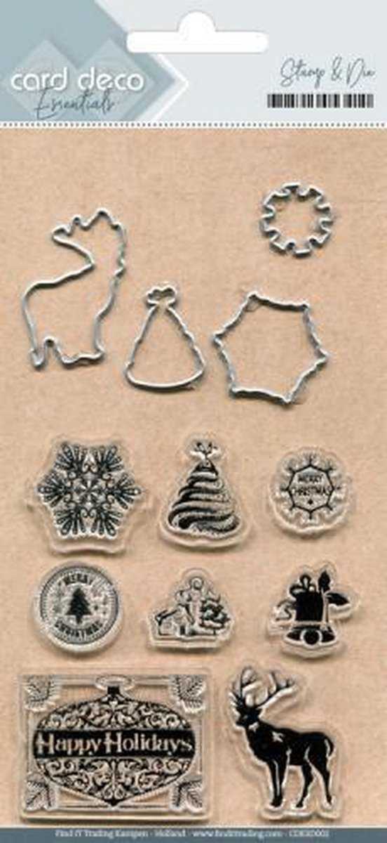 Clearstamp - Cutting Die - Card deco - CDESD002 - Kerstset