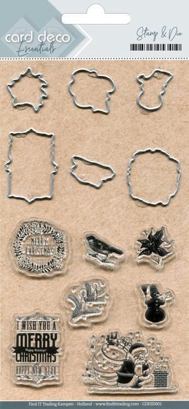 Clearstamp - Cutting Die - Card deco - CDESD001 - Kerst set