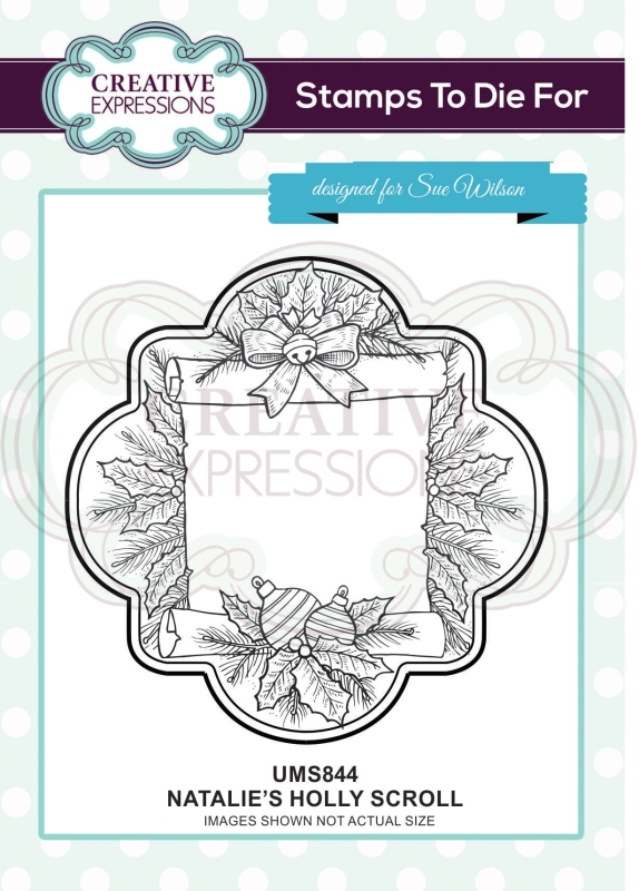 Clear Stamps - Creative Expressions - Natalie's Holly Scroll