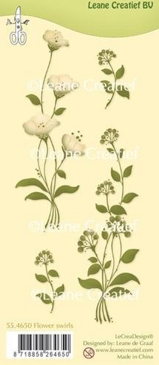 Clear Stamps - Leane Creatief - Flower Swirls - 55.4650