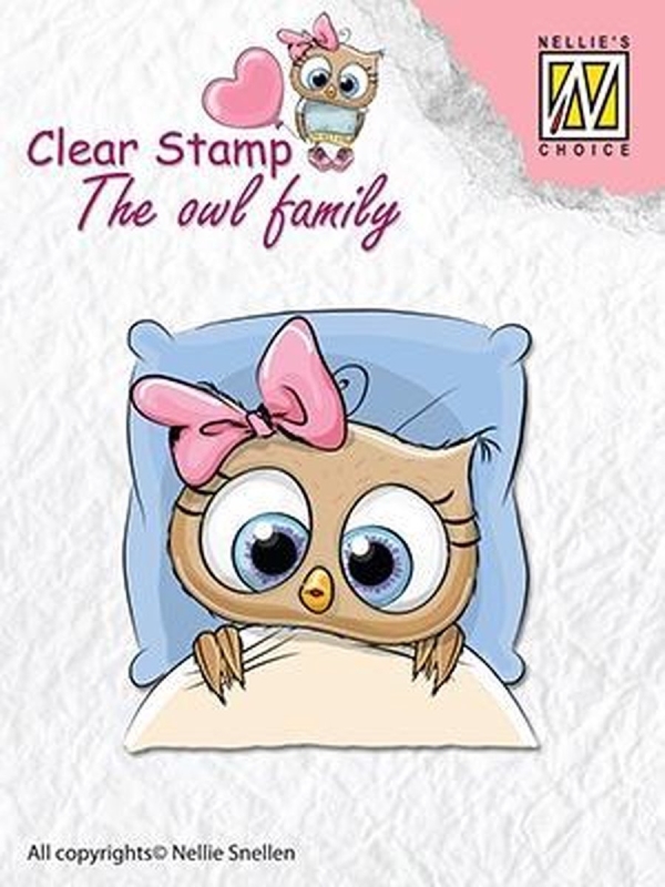 Nellie Snellen - Clear Stamp - The owl family - Get well soon