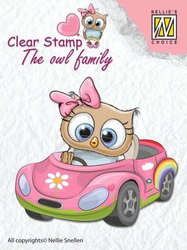 Nellie Snellen - Clear Stamp - The owl family - Car