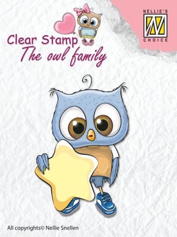 Nellie Snellen - Clear Stamp - The owl family - Star